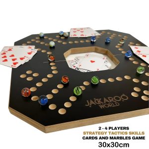 30x30cm Jackaroo Wooden Board Game Set