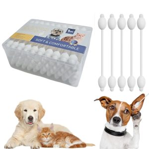 Ipek 55-Pcs Cotton Pet Ear Cleaning Buds 8-cm