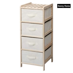 Danny Home 4-Drawer Wood Storage Unit 86cm