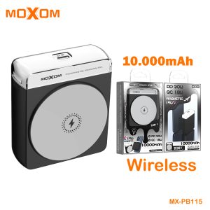Moxom MX-PB115, Wireless Power Bank Magsafe 10000mAh, PD20+QC18W