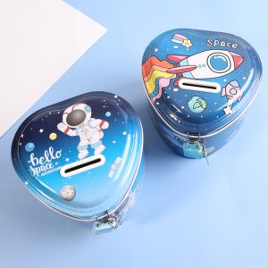 Tin Metal Coin Bank - 9cm