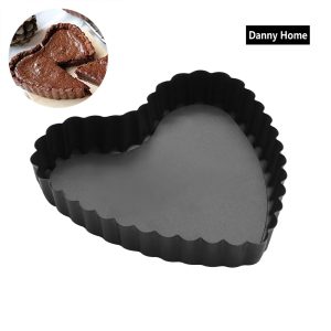 Danny Home 1-Pcs Carbon Steel Premium quality , Non-stick Detachable Mini Heart Loaf Pan 10.3-cm
