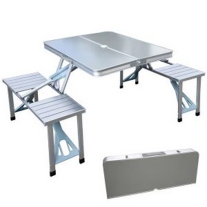 Portable Aluminum 4-person Picnic Folding Table