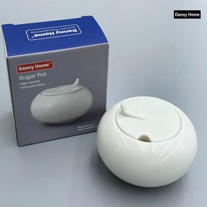 Danny Home White Porcelain Sugar Pot 9.5cm