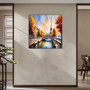 Wall Art Paris For Living Room 80x80cm