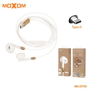 MOXOM MX-EP89, Metal Stereo Sound Earphones with Type-C Connector
