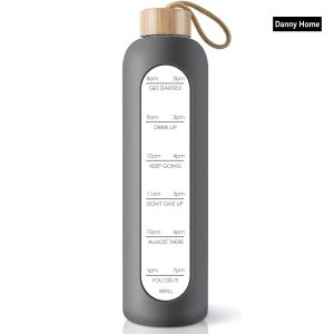 Danny Home Borosilicate Glass Bottle With Silicone Cover 1L