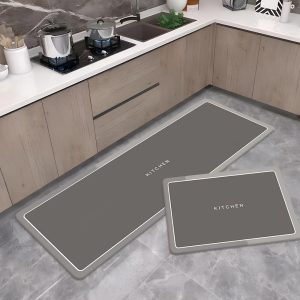 Set of 2 Anti-Slip Bathroom Mat Quick Drying Relax Pattern #K07