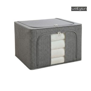 Wellcysun Steel Frame Storage Box Organizers with Clear Window 24/66/100 - Liter