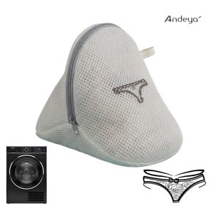 Andeya Underwear Mesh Laundry Zipper Pouch Washing Bag
