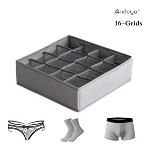 Andeya 16-Grids Socks & Underwear Drawer Organizer Divider