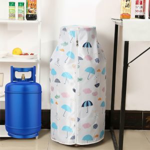 Dustproof PVC Gas Cylinder Cover 70x33cm ( Random Color )