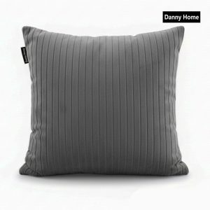 Danny Home Danny Home Velvet Fabric Cushion – Dark Grey 45x45cm