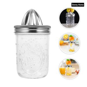 Danny Home Stainless Steel Manual Citrus Juicer With Glass Jar 300ml