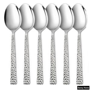 Danny Home 6-Pieces Dinner Stainless Steel Table Spoons Silverware Flatware