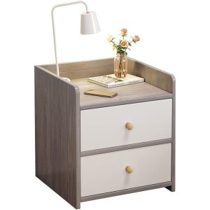 Bedside Nightstand with 2-Drawer 45x30x40cm