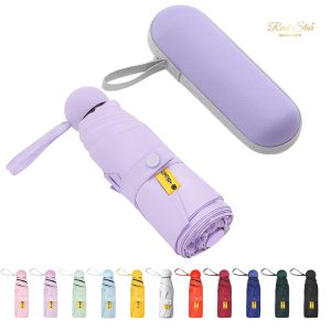 RST Mini Folding Compact Umbrella with Capsule Case UPF50+ #5043