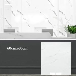 High Gloss Marble Effect PVC Wall Sticker Self Adhesive 60x60cm