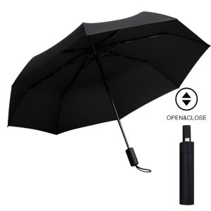 RST Automatic Umbrella, 8 Ribs Auto Open Close #X3007-Black