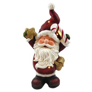 Resin Christmas Decoration Light Up Santa