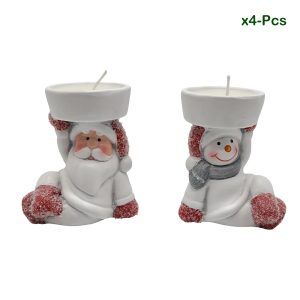 4-Piece Christmas Resin Candle Set #YJ25097
