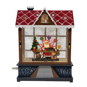 Musical Glitter Snow Globe Lighted Vintage Home Christmas