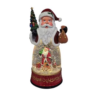 Musical Glitter Snow Globe Lighted Vintage Christmas