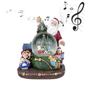 25cm Christmas Snow Globe Figure with LED Light & Music
