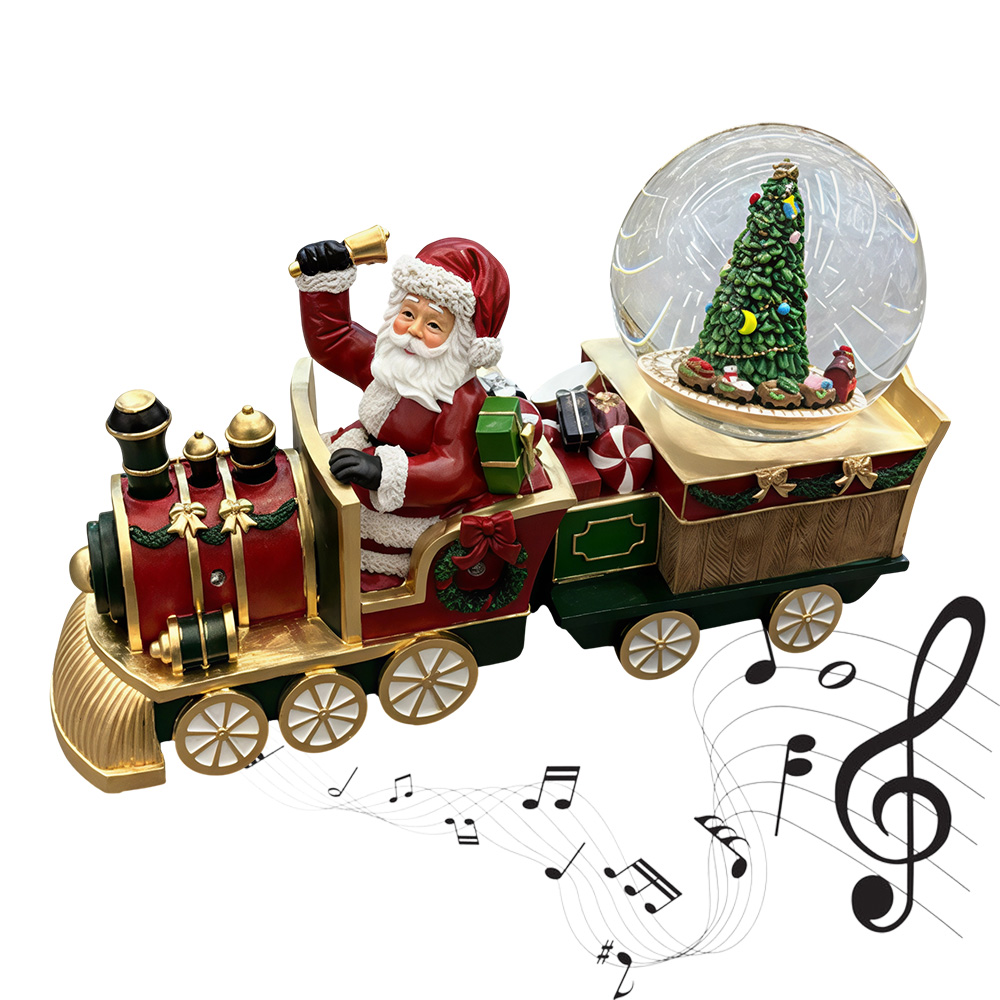 35cm Christmas Ball Train Figure with LED Light & Music - TezkarShop ...