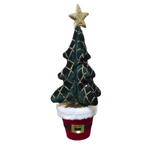 36cm Plush Green Tree Christmas Decoration