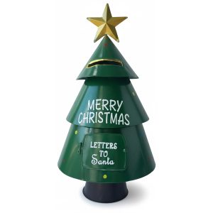 Christmas Tree Metal Christmas Mailbox - 34cm #23FM10251