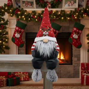 High-Quality Sitting Gnome Christmas Decorations