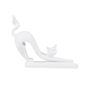 Cute White Cat Statue – Modern Home & Office Décor #H2000-138