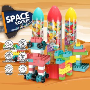 195-Pcs of DIY children's developmental building blocks ( Random Color )