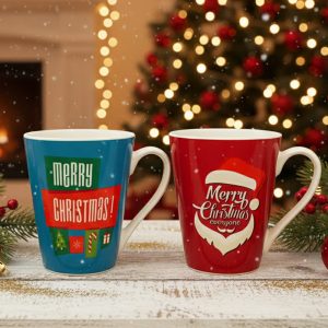 2-Pcs Christmas Coffee Mug With Gift Box