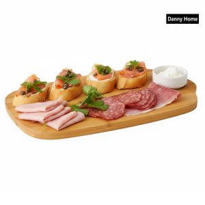 Danny Home Bamboo Board & Ceramic Bowl