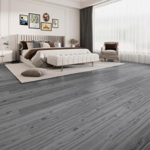 1-Pcs Peel and Stick Vinyl Wooden Grain Floor Plank Self-Adhesive & Waterproof PVC Flooring (L91.4 x W15.2 x T0.15)cm - Grey