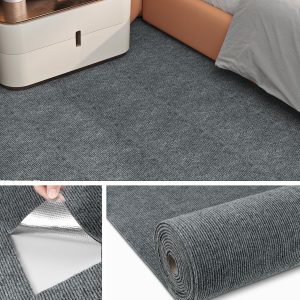 1-Roll Peel and Stick Self Adhesive Carpet Non-Slip for Bedroom Living Room 60x300cm x 5mm