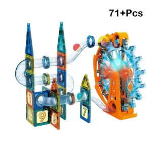 71 PCS Ferris Wheel Ball Track Magnetic Building Blocks Set