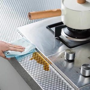 Waterproof Peel and Stick Oil-Proof Self Adhesive Aluminum Foil 60x200cm