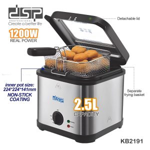 DSP KB2191 Electric Deep Fryer 1200W-2.5Ltr