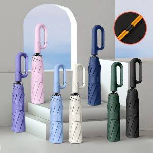 RST Automatic One Key Open And Close Umbrella With Loop Handle Windproof Folding Umbrella #S3011