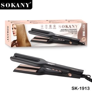 SOKANY SK-1913, 2-in-1 Hair Straightener & Curler | Ceramic Plates | 500°C Max