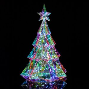 Colorful Rainbow Lighted Up LED Christmas Tree 70cm #YL4265378