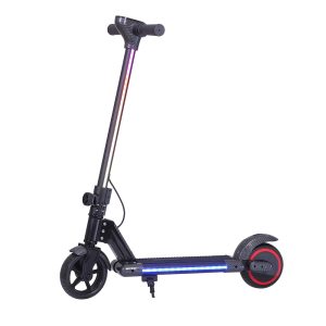 Folding Electric Scooter for Adults - 14 km/h , 130W Motor, 6.5" Solid Tires with LED