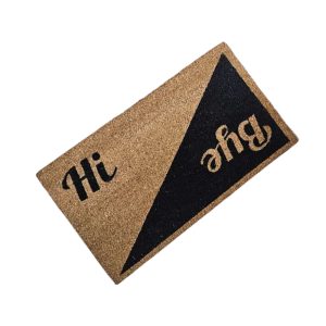 Phoenix Coir Doormat Hi & Bye Text With PVC Back 1.5cm