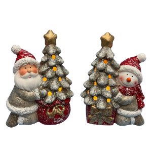 Ceramic Christmas Decoration with LED Light #BA2408B