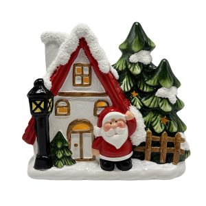 Ceramic Christmas Decoration with LED Light #YJ25070