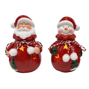 Ceramic Christmas Decoration with LED Light #YJ25076