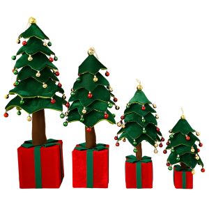 4-Sizes Retractable Xmas Soft Tree Decoration